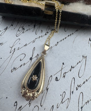 Anhänger, 585 Gold, Onyx