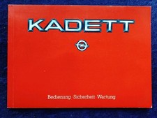 Opel Kadett D Betriebsanleitung Bedienungsanleitung 1.1984 mit GTE
