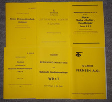 6 Dienstvorschrift Beschreibung Radio Wehrmacht Nora WR1 LW-Koffer K32 Fernsehen