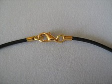 schwarze Kautschuk Kette 2 mm