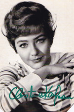 Christine Kaufmann Autogramm original signiert AK 14 x 9 cm "Alle lieben Peter"