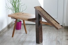 Alte Maisreblerbank urige Blumenbank Holzbank Hocker