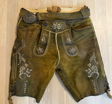 Tracht  lederhose kurz herren 44 braun mit Gürtel