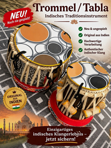 Indische tabla teiliges set - tabla,