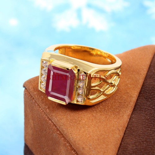 Rubin edelstein ring mit 18k - rubin-edelstein-ring,
