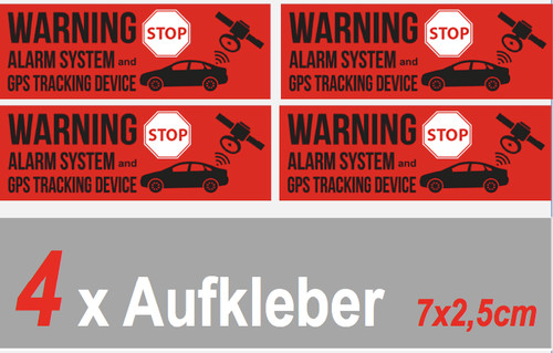 Alarmgesichert aufkleber - 4, x