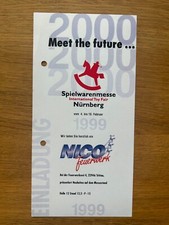 NICO Feuerwerk Einladung Flyer Spielwarenmesse 1999 Moog Silberhütte Rarität