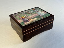 Schmuck Schatulle Spieluhr Claude Monet mit Musikspielwerk Frühlingslied Vintage