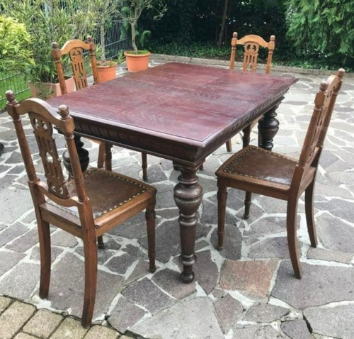 Antike essgruppe massiver - antike,