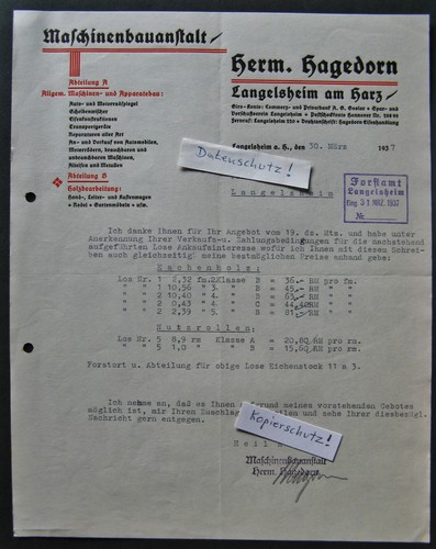 Langelsheim brief 1937 - langelsheim,