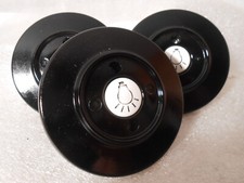 Orig. Bakelit Licht Taster Unterputz schwarz rund Schalter Steckdose IKA