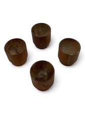 4x Vintage Holz Eierbecher -