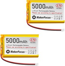 2x 3,7V 5000mAh Lithium-Polymer-Akku mit Integrierter Schutzplatine und PH2.0