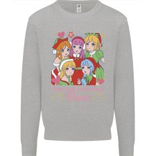 Anime Ein Mädchen, Das Elfen Liebt Weihnachten Xmas Herren Sweatshirt Pullover