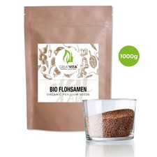 GreatVita 1kg Bio Flohsamen 99% Reinheit | ganze Floh-Samen 1000g aus Indien
