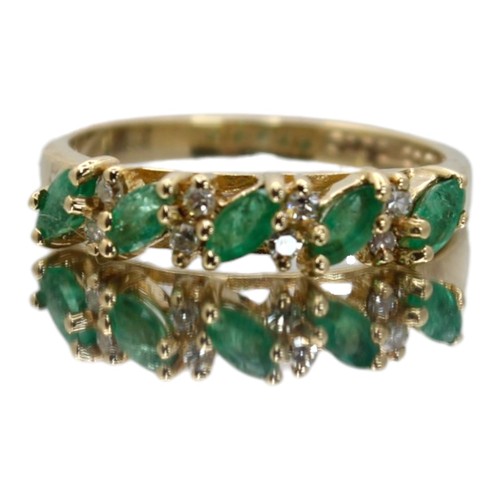 Gold halb eternity ring - halb,