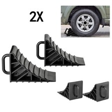 2x Unterlegkeil Radkeil Kunststoff mit Griff für PKW Anhänger Trailer Wohnwagen