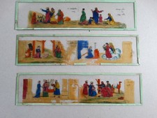 45 Bildstreifen für Laterna Magica - Figuren Biblisches Glasbilder - um 1900