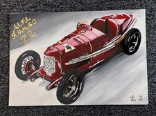 Alfa Romeo P 2 Oldtimer Rennwagen Formel 1 Einzelstück Gemälde passend 1:18 1:43