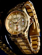 Mega Luxus Winner Herren Automatik Uhr Armbanduhr Gold Farben Leuchtzeiger Top