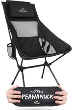 XXL Ultraleichter Campingstuhl Faltstuhl Outdoorstuhl Hochlehner mit Kissen