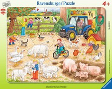 40 Teile Ravensburger Kinder Rahmen Puzzle Auf dem großen Bauernhof 06332