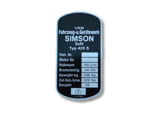 Simson suhl 425 - simson, s