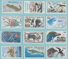 Frz. Gebiet der Antarktis 1987-1992 MiNr. 220-222;241;247-249;262;288-289 Tiere