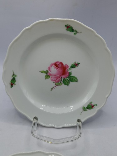 Meissen rote rose kuchenteller - rote,