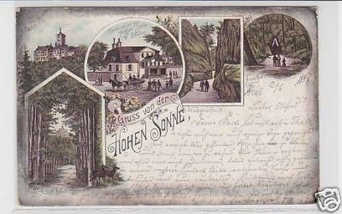33522 lithographie gruß - ak,