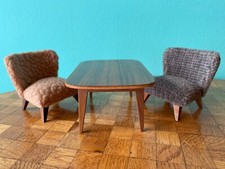 Sessel Tisch Crailsheimer 50er Puppenstube Puppenhaus dollhouse armchair