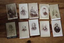 10 Stück Carte de Visite Portrait Fotografie Männer  ca. 19. Jahrhundert Vintage