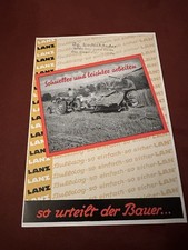 Original Prospekt Lanz  Bulldog -so Urteilt Der Bauer - Schneller  -Schlepper