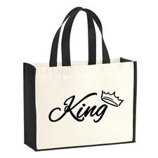 Jutetasche King Krone