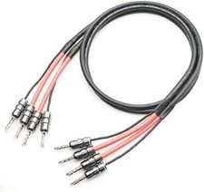 MOGAMI 3082 Beryllium Kupfer Rhodiniert Bananenstecker 2 Paar Lautsprecherkabel