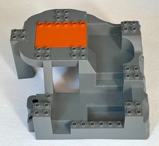 Lego Duplo 3D Platte 24 x 24, 31384, Felsen grau Fels groß, mit brauner Platte