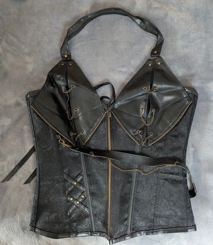 Steampunk corsage schwarz - steampunk,
