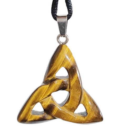 Triquetra tigerauge halskette - triquetra,
