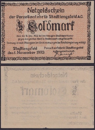 Notgeld stadtlengsfeld 2 - notgeld, 1/2