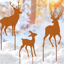 Gartenstecker Rentier Deko