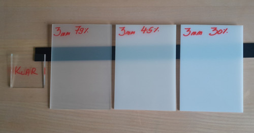 Milchig klar 3mm - 3mm, opal