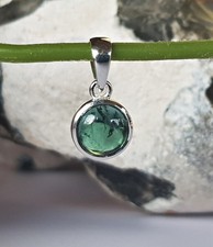 SCHMUCK-STCK ANHÄNGER Silber Cabochon Turmalin grün rund NEU