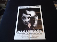 Kinoplakat Filmposter:  Das Verhör von 1981 mit Lino Ventura  Gefaltet