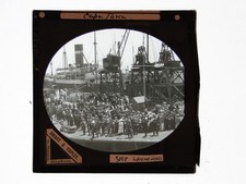 Schiffsstart Kapstadt Südafrika - Glas Magic Lantern Slide
