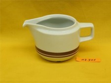 1 x cp Colditz Mitropa Soßengießer Porzellan Sauciere weiß braun Soßen Kännchen