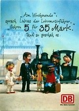 2437-Ansichtskarte Werbung Deutsche Bahn Jim Knopf & Lukas der Lokomotivführer