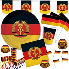 DDR PARTY - Geschirr Deko Ostdeutschland Deutschland Mottoparty Ostalgie Ossi