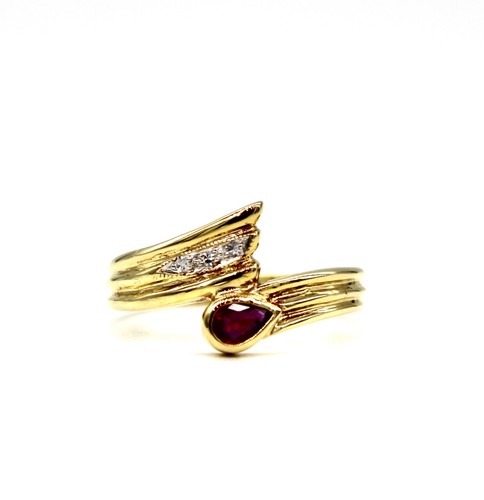 750 gelbgold ring - 750,