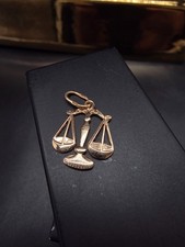 Anhänger 585 GOLD 14 Karat Gelbgold Modern Sternzeichen Waage