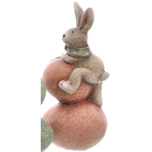 Dekofigur hase auf eiern - hase, rosa